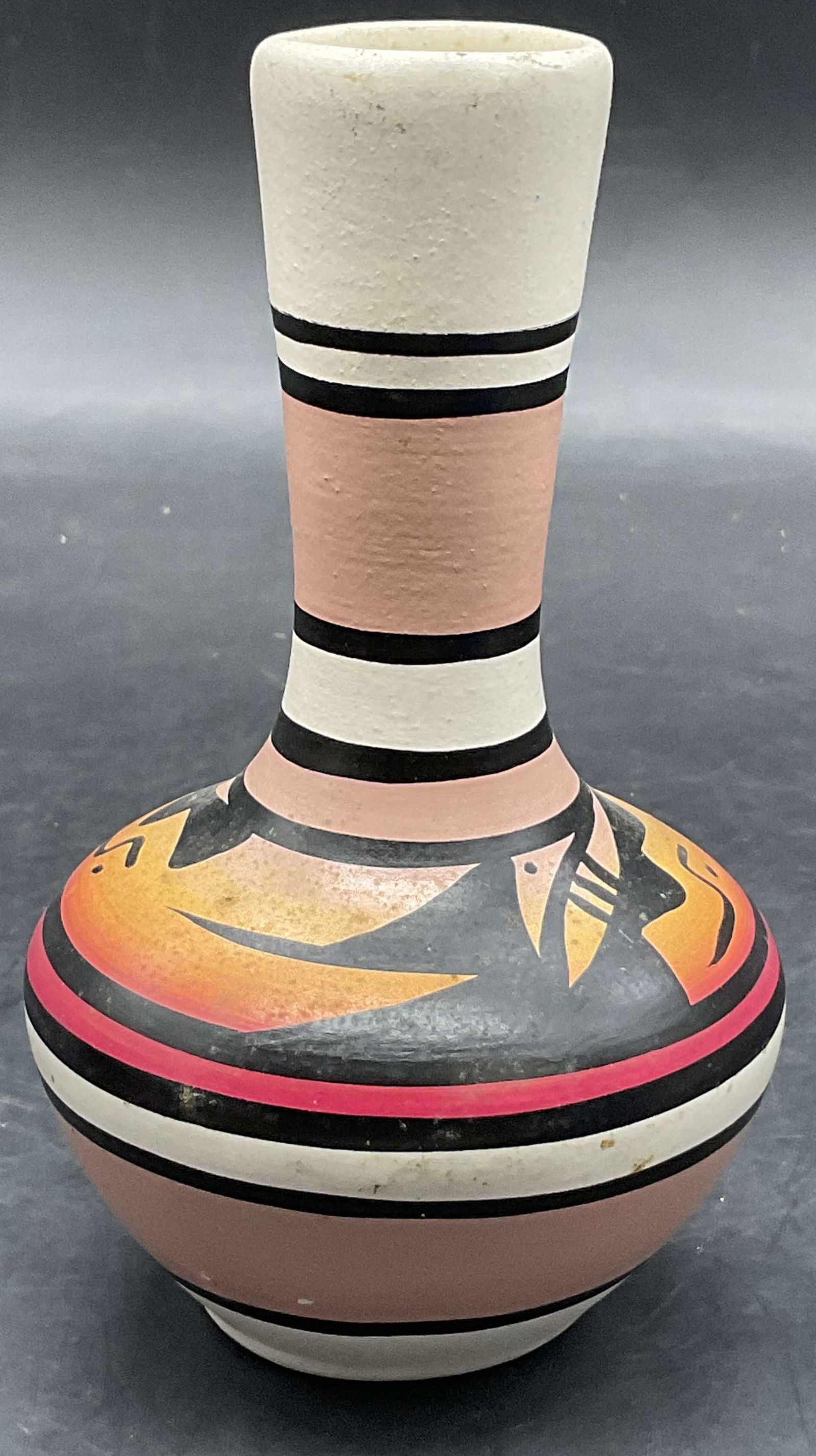 Artist Signed Vintage Hand Painted Pottery Vase (1 of 6)