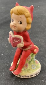 Vtg George Good Red Devil Porcelain Figurine