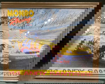 Signed Andy Santerre #44 NASCAR Framed Print