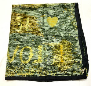 FALCONETTO Abstract Dot Pattern Silk Scarf ITALY