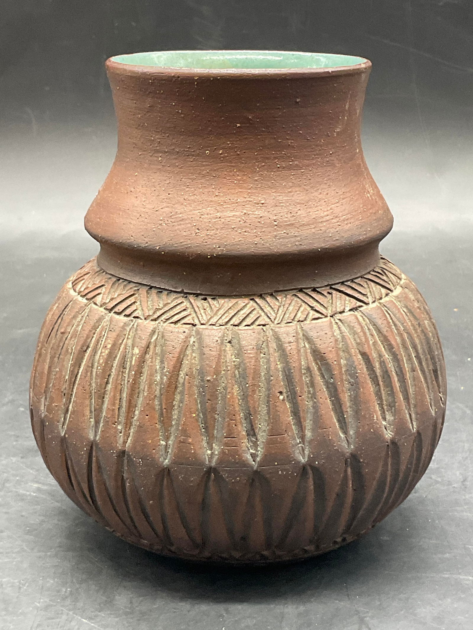 SN SH Artist Signed Handcrafted Pottery Vase (1 of 7)