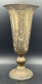 Vintage Silver Plated Flared Rim Pedestal Vase