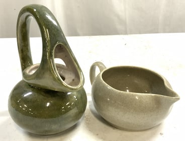 Lot 2 Vintage Assorted Ceramic Vessels