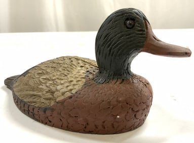 Vintage Carved Resin Duck Decoy Figure