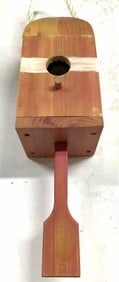 Vintage Hand Crafted Buoy Form Wood Birdhouse