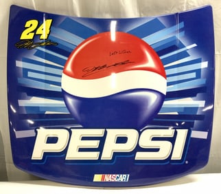 JEFF GORDON Sgnd NASCAR Pepsi Car Hood Wall Hnging