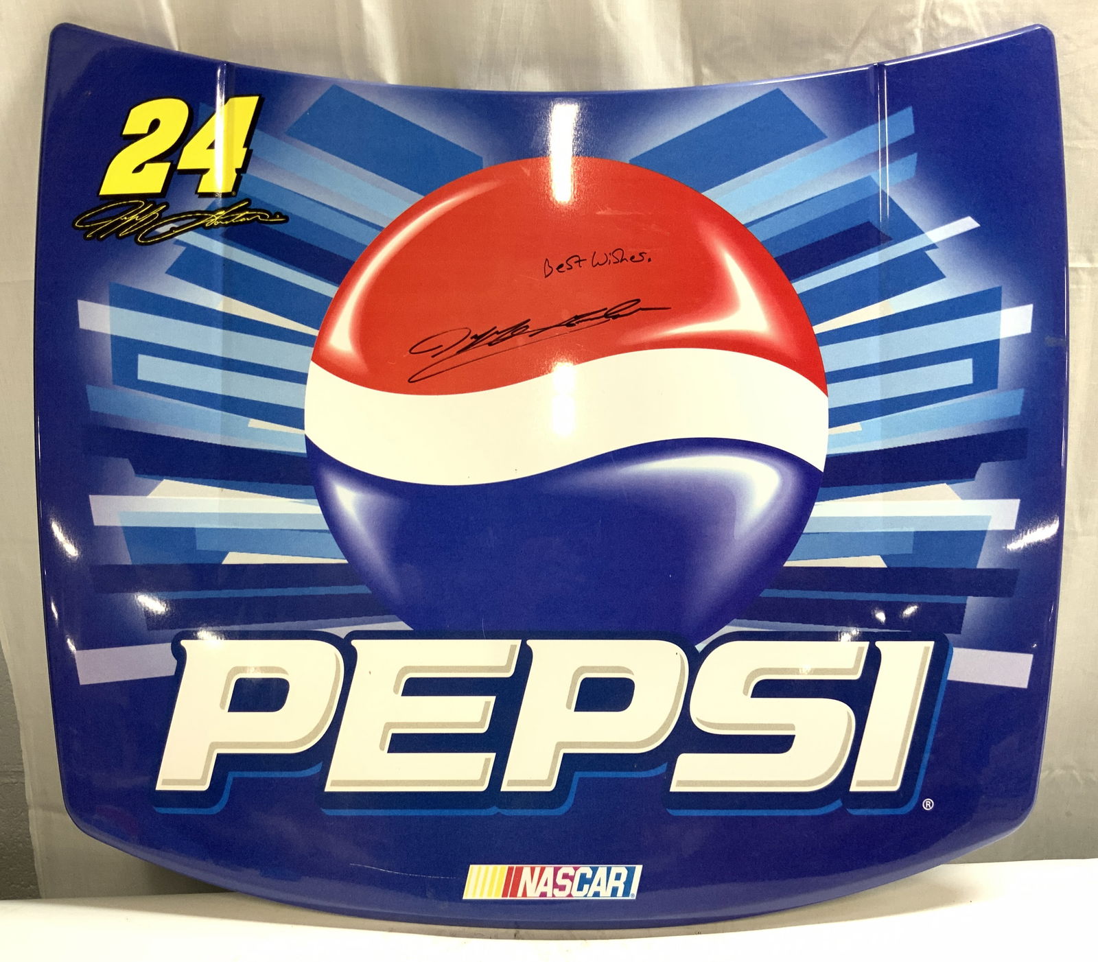 JEFF GORDON Sgnd NASCAR Pepsi Car Hood Wall Hnging (1 of 8)