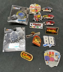 Lot 14 Enamel Collector Race Car Nascar Pins