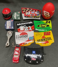 Lot 12 Assorted Nascar Magnets Ornament Lighters