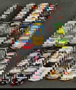 Lot 12 Vtg 1990-2000s Collectible Metal Race Cars: Lot 12 vintage 1990-2000s collectible metal toy race cars. Featuring multiple sponsors. Marked on underside. Goodwrench, Daytona, Cheerios, Nicolette, Valvoline, and more. Surface wear consistent to a