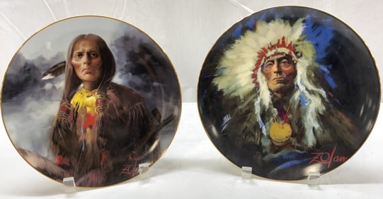 Lot 2+ 1980s NOBLE TRIBES Cheyeene & Sioux Plates