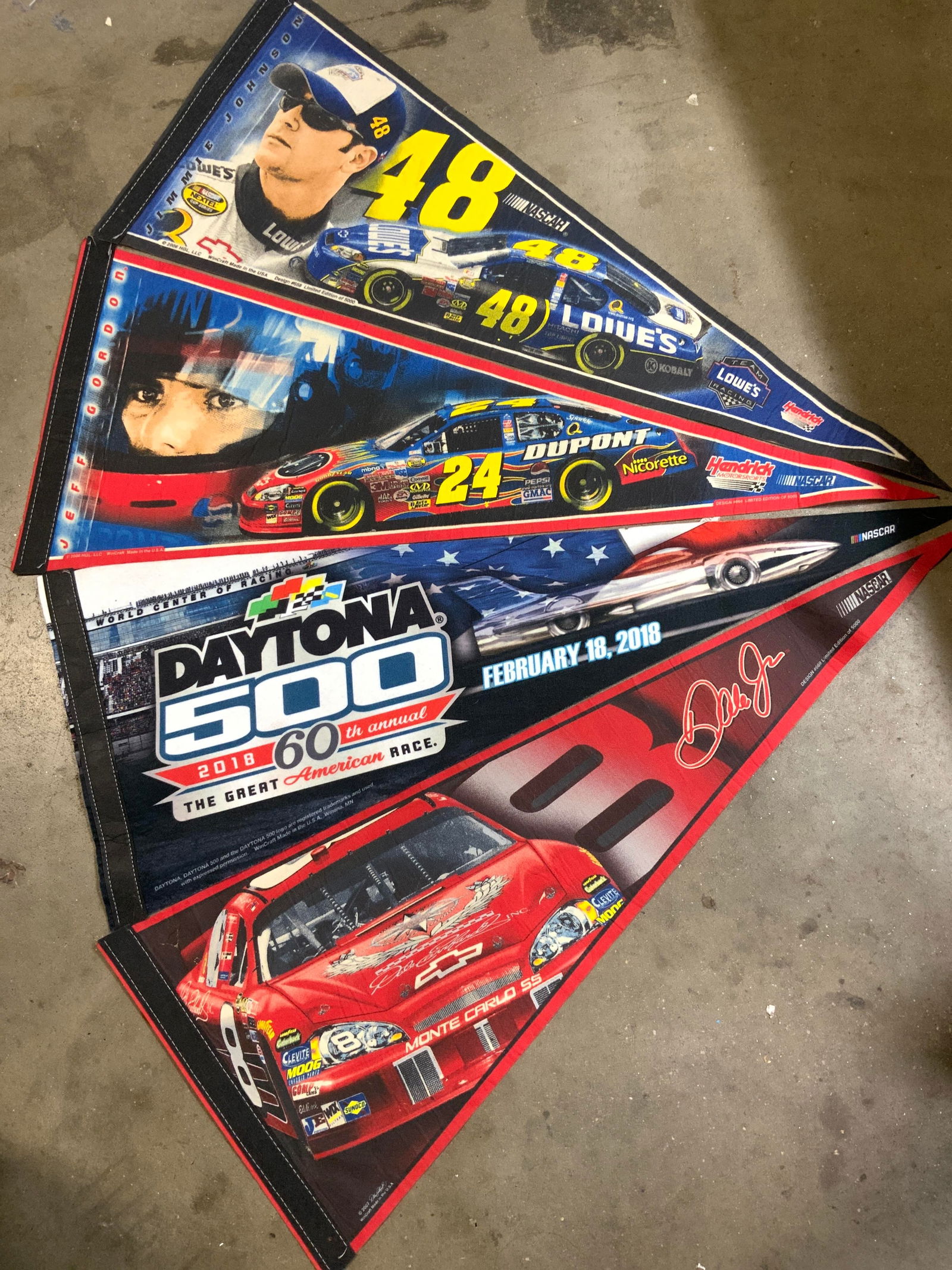 Lot 4+ NASCAR DAYTONA 500 Racing Pennants (1 of 6)