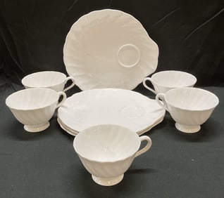 9 Vtg Tuscan Whitecliffe China Cups & Saucers Eng