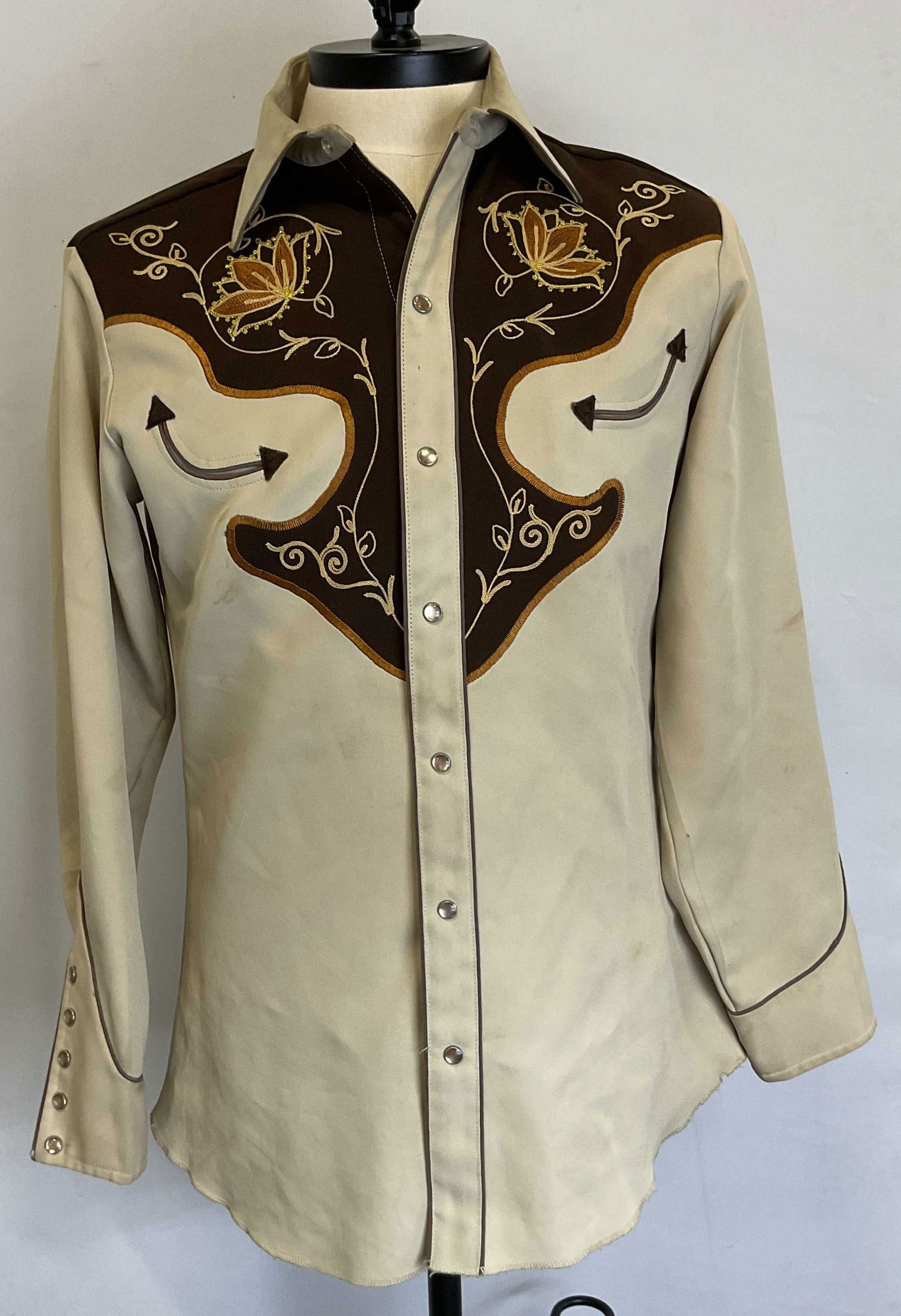 Vtg 70s H BAR C Western Shirt Embroidery USA (1 of 10)