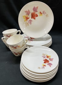 Set 20 MAPLETONE Autumn Leaves Ceramic Dishware