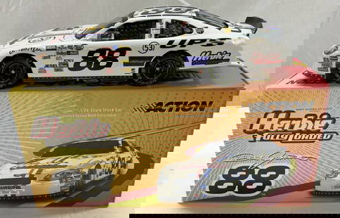 2005 Dale Jarrett #88 HERBIE NASCAR Die-Cast Car: 2005 Dale Jarrett #88 HERBIE NASCAR Die-Cast Car Item is a 1:24 scale die-cast model of Dale Jarretts #88 UPS/Herbie fully loaded NASCAR Ford Taurus race car. Surface wear consistent to age, use & exp
