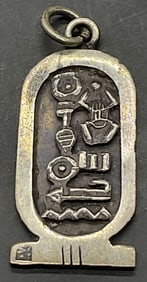 Vintage Egyptian Hieroglyphics Cartouche Pendant