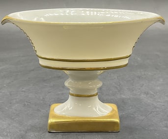 Vintage Gilt Porcelain Compote / Footed Bowl