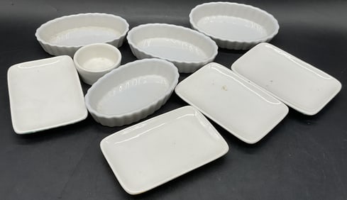 Lot 9 White Ceramic Tableware, IQ ACCESSORIES+