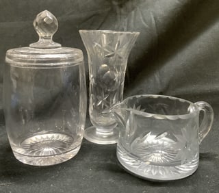 Lot 3 Art Glass Tabletop Accessories