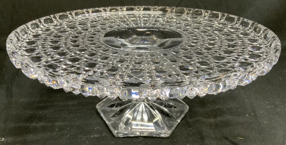 Fostoria American Cubist Pedestal Crystal Ck Stand