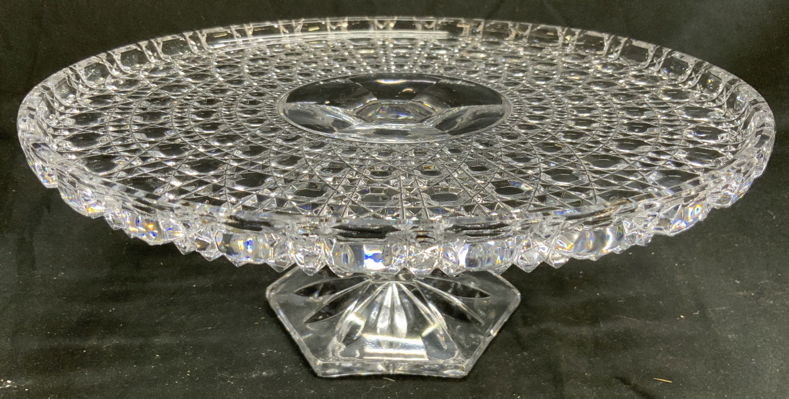 Fostoria American Cubist Pedestal Crystal Ck Stand (1 of 7)