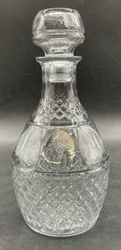 Vintage Cut Glass Grape & Crown Motif Decanter