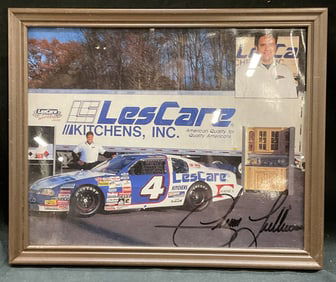 Signed NASCAR #4 LesCare Kitchens Framed Print