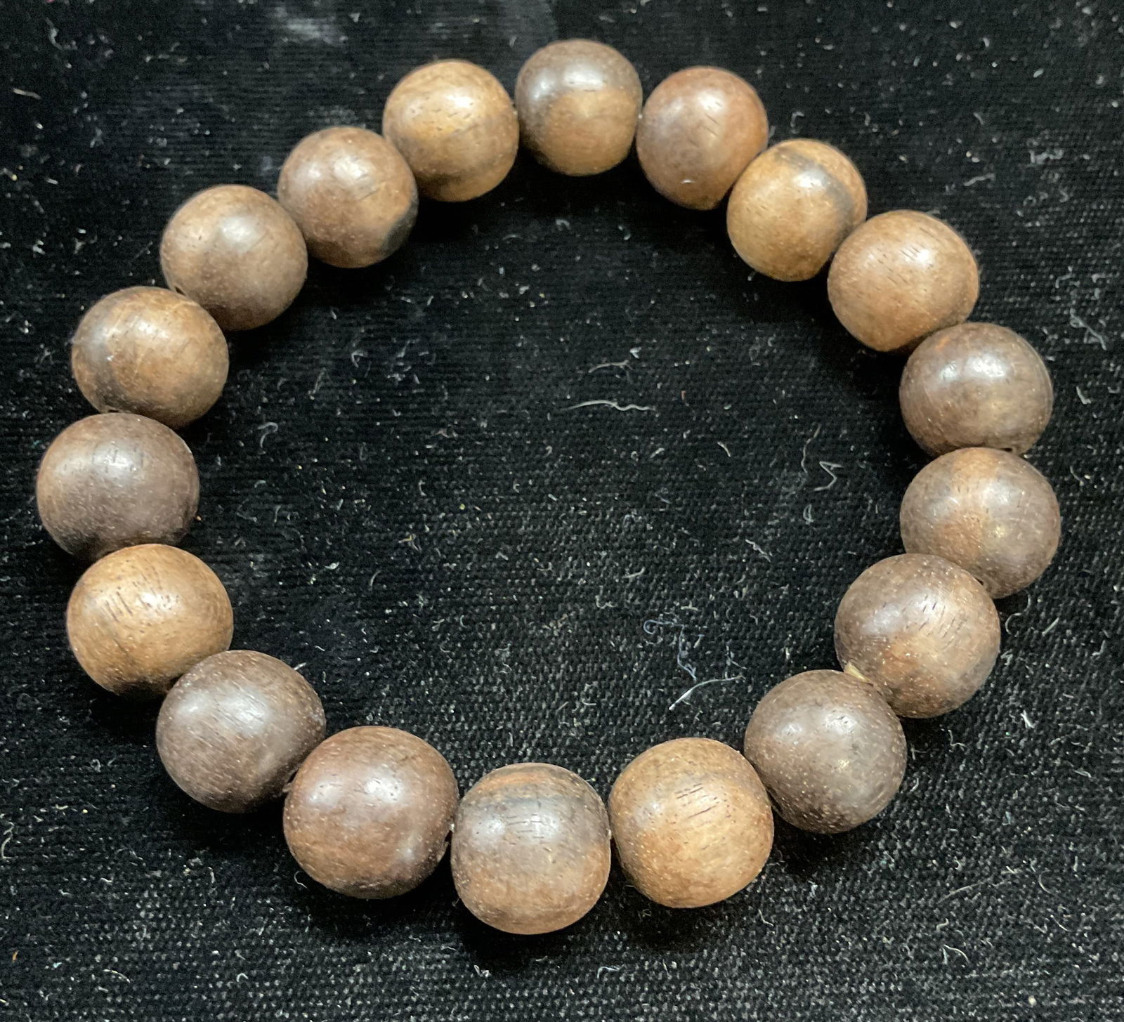 Vintage Round Wood Beaded Bracelet (1 of 6)