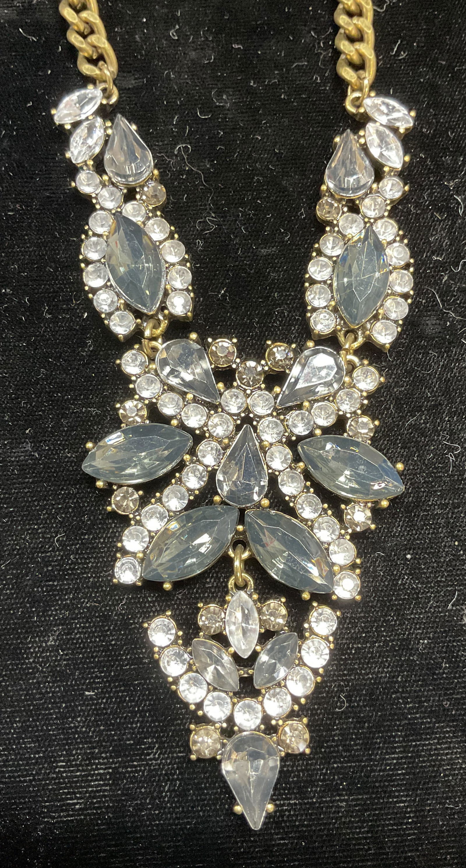 Vintage Crystal Pendant Statement Necklace (1 of 7)