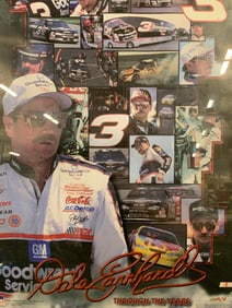 DALE EARNHARDT Commemorative Framed NASCAR Poster