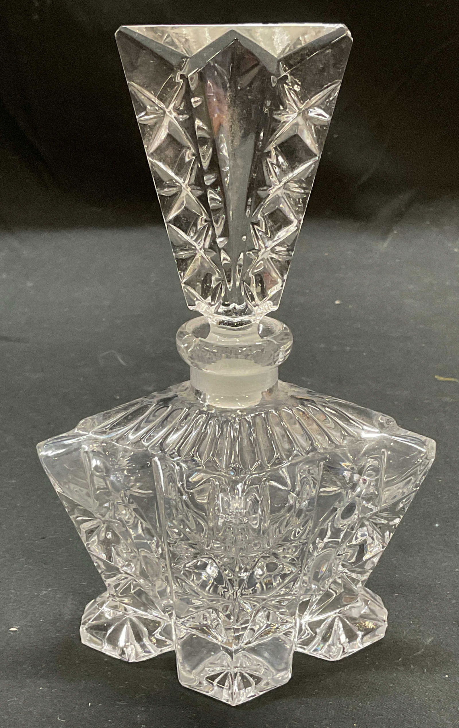 Vintage Clear Art Glass Perfume bottle (1 of 7)