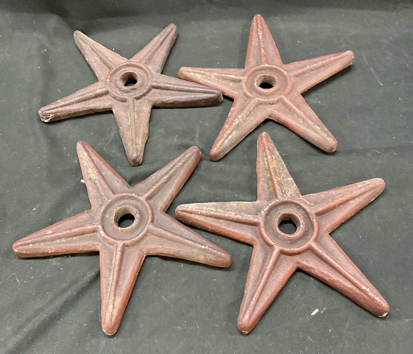 Set 4 Cast Iron Texas Star Rustic Wall Decor (1 of 6)