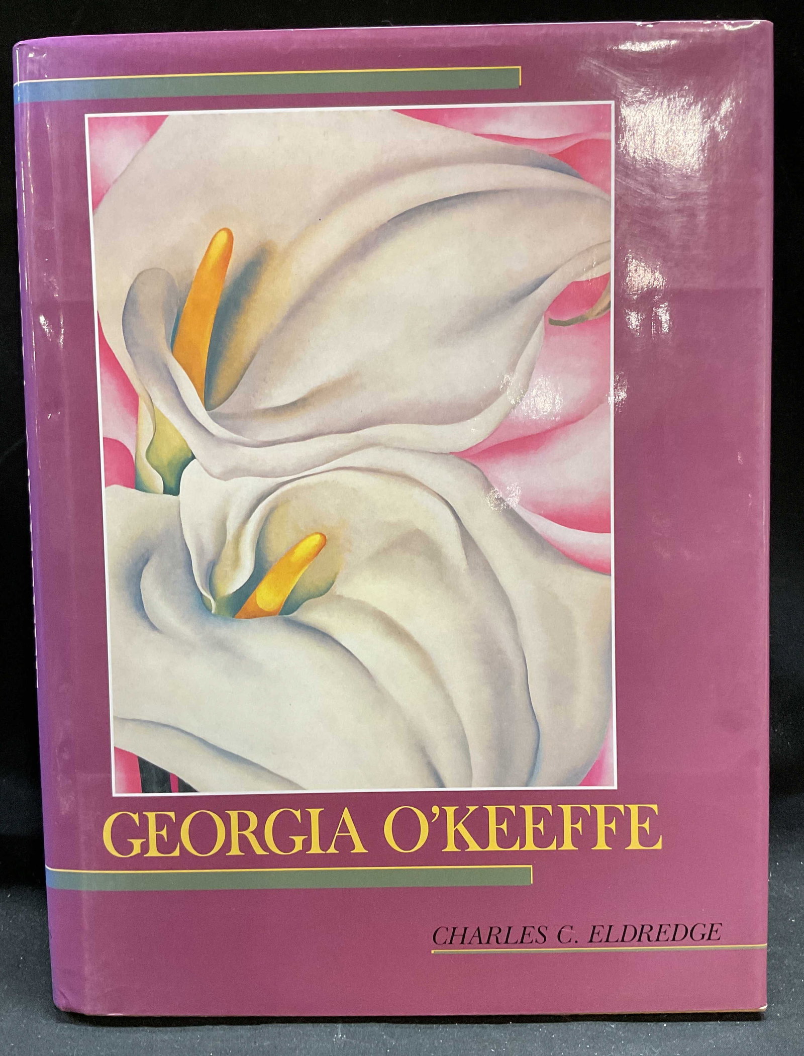 Georgia OKeeffe, Eldridge, Illustr Book 1991: Hardcover copy of Georgia OKeeffe by Charles C. Eldridge. Published by Abrams, 1991. Color illustrations. Measures approx 12.25 x 9.25 inches. Some wear to cover, pages, and binding consistent with ex