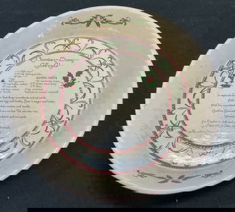 Sgn Christmas Cake Ceramic Recipe Baking Dish: Ceramic recipe baking dish. Christmas Morning Coffee Cake. Marked Isabella Catalog, Chinaberry on underside. Measures approx 9 x 1.75 inches. Crazing and scratching observed. Coffee cake dish, serving