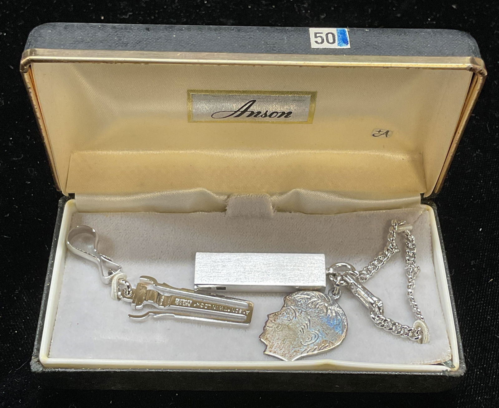 Vintage Anson Twin Lock Figural Keyring (1 of 6)