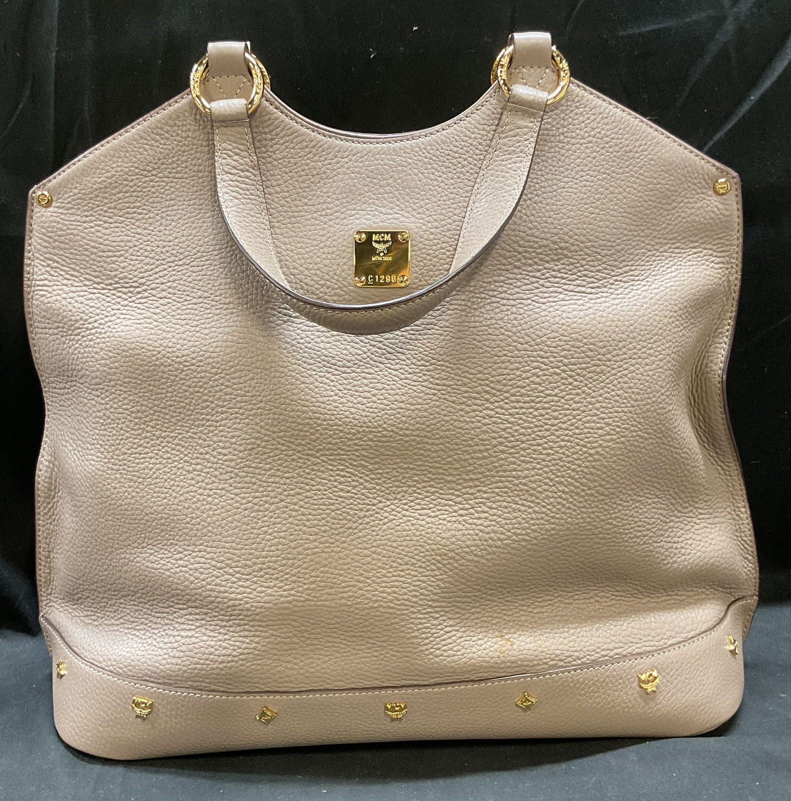 MCM Grey Leather Handbag (1 of 9)