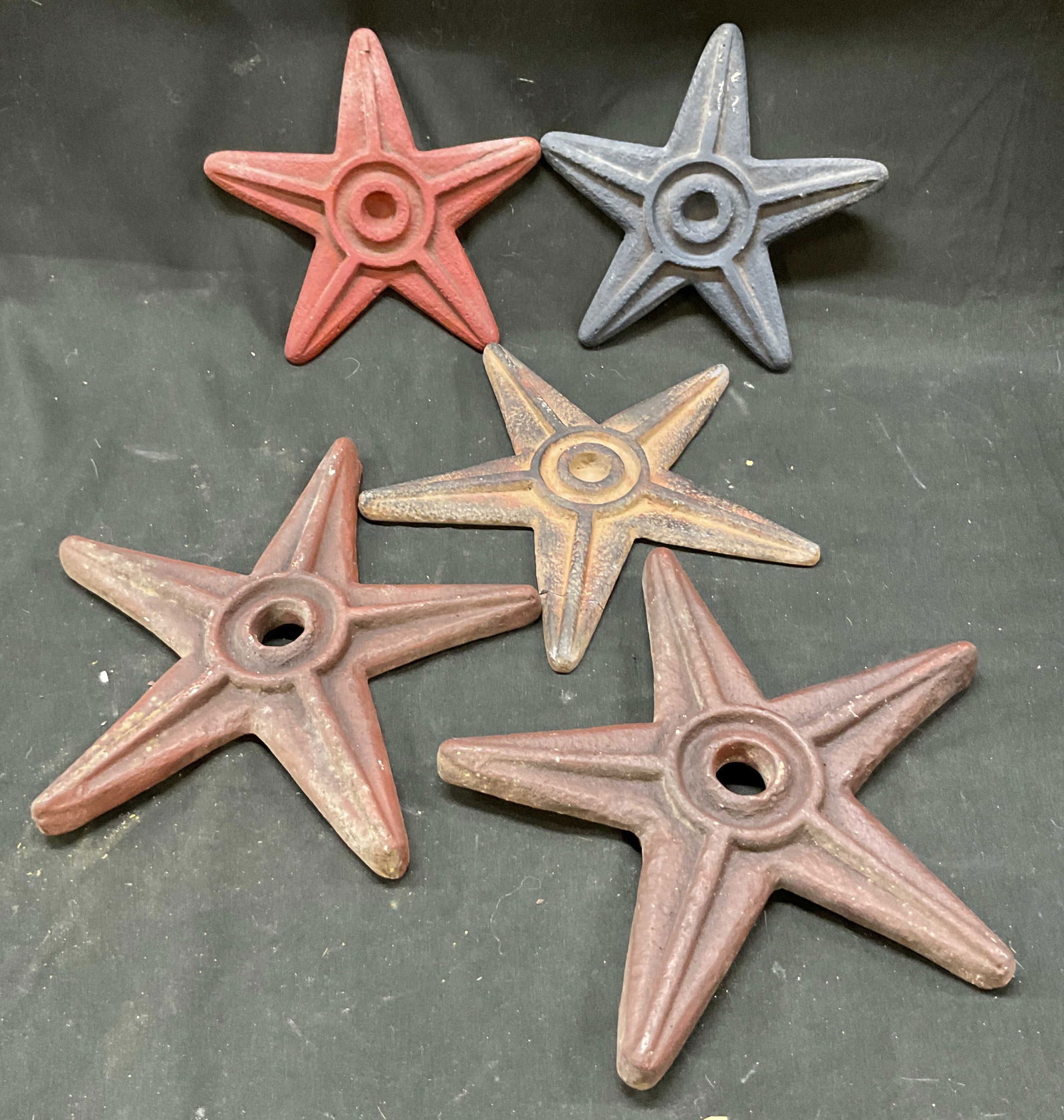 Lot 5 Cast Iron Texas Star Rustic Wall Decor (1 of 8)