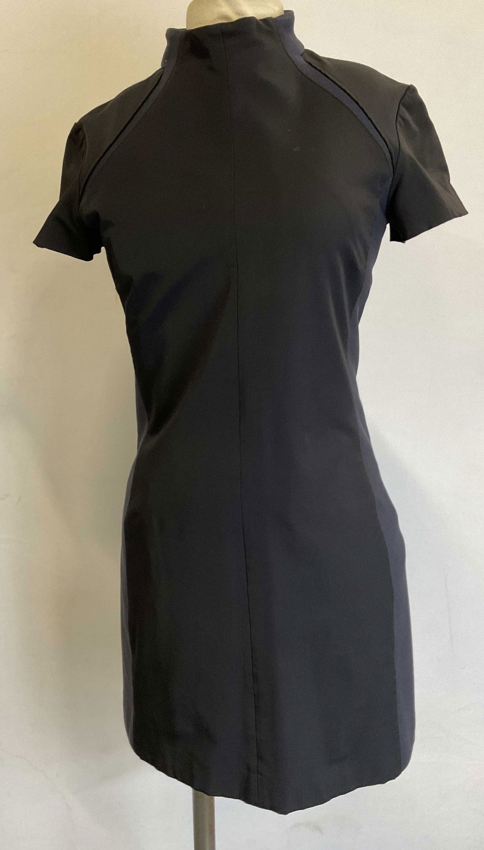Vtg Jilsander Black Blue Polyamide Fitted Dress (1 of 9)