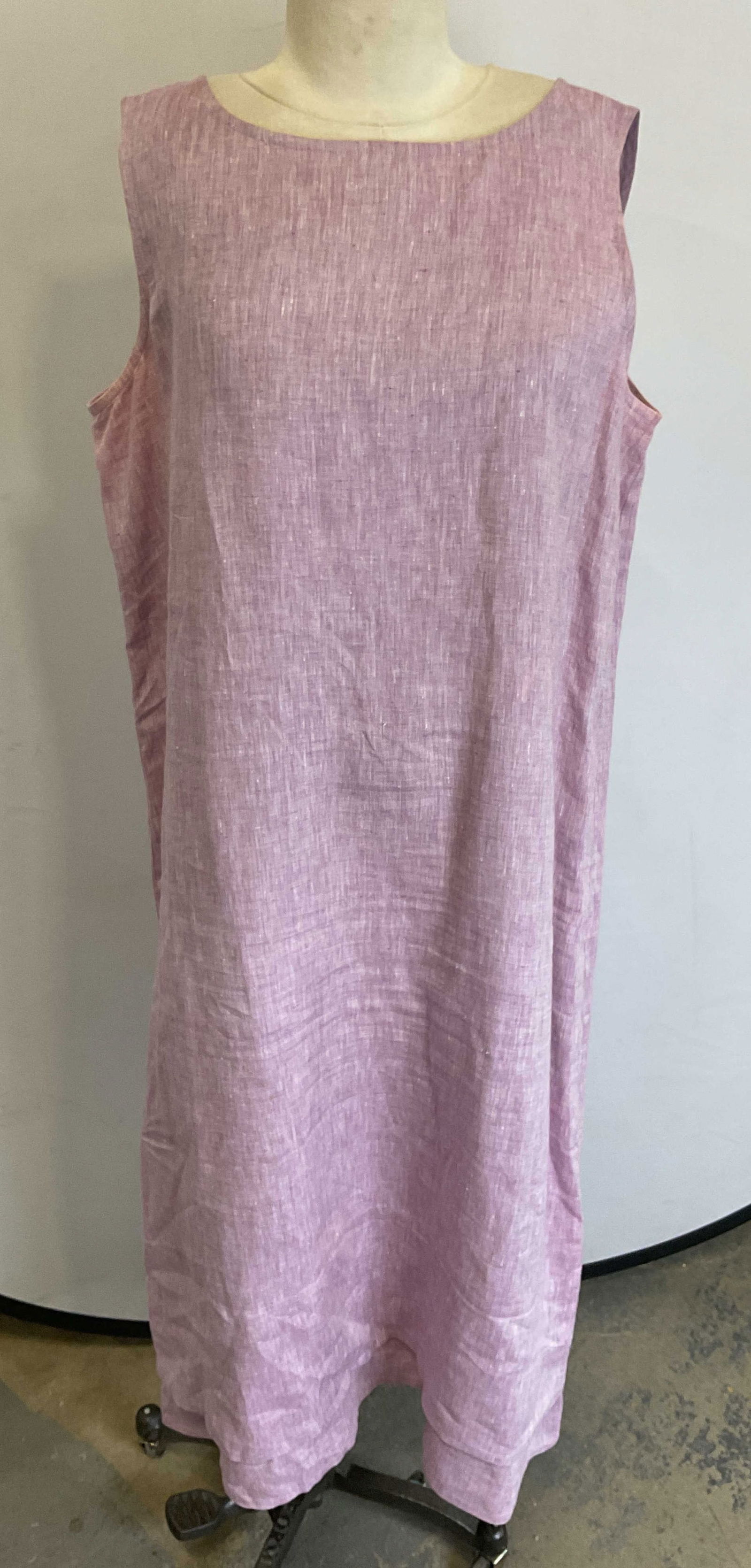 Eileen Fisher Purple Sleeveless Irish Linen Dress (1 of 7)