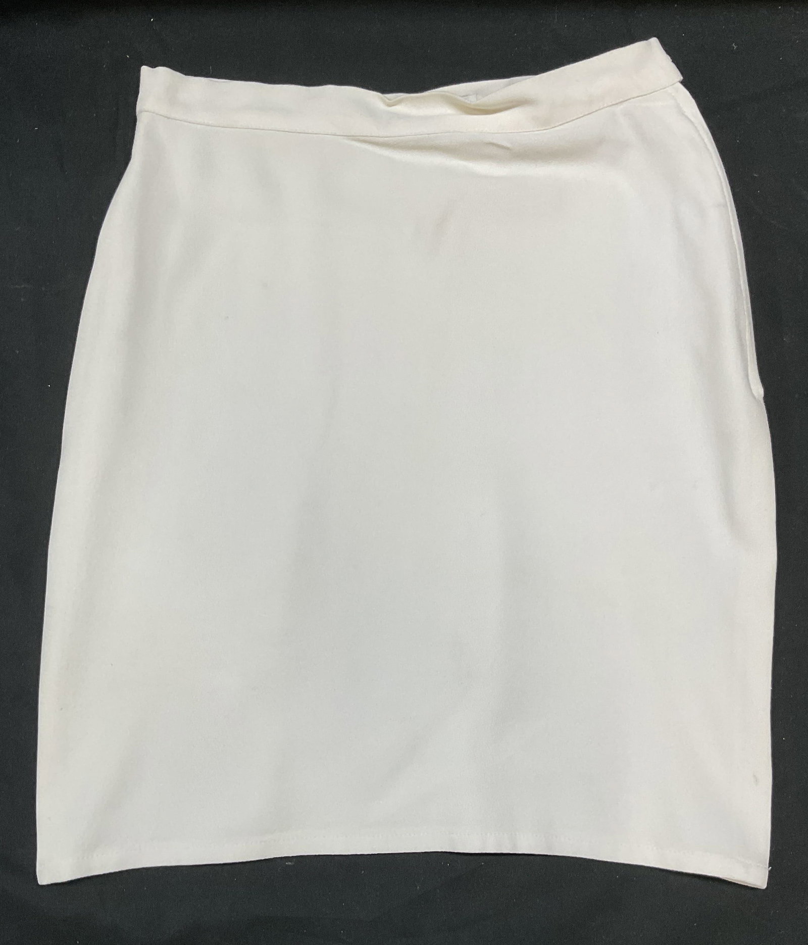 Sonia Rykiel White Pencil Skirt, France: Sonia Rykiel white pencil skirt, size 36. Made in France. Synthetic material. Some blemishes. Sonia Rykiel, Sonia Rykiel skirt, pencil skirt, white skirt, mini skirt, designer skirt, designer fashion,