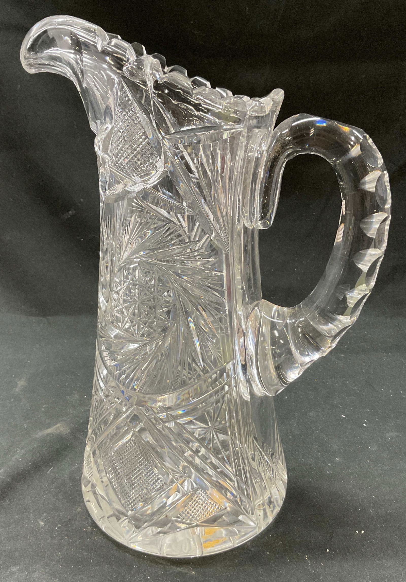 Antique ABP Cut Lead Crystal Glass Pitcher (1 of 6)