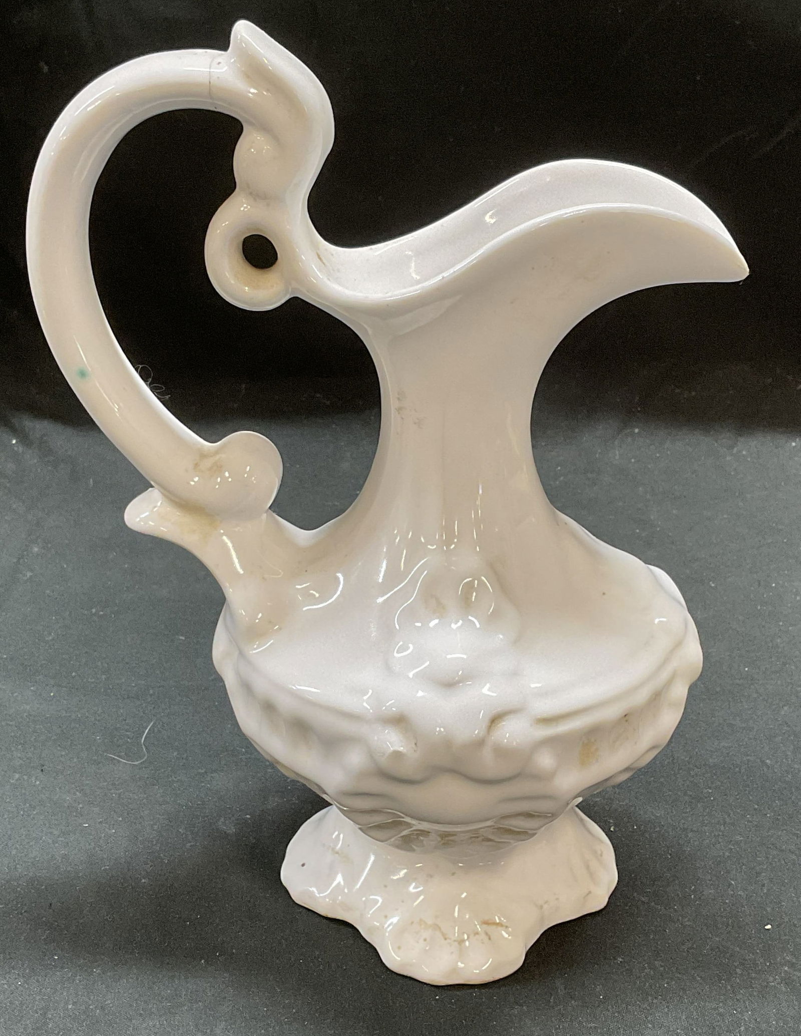 Vintage White Ceramic Pitcher (1 of 6)