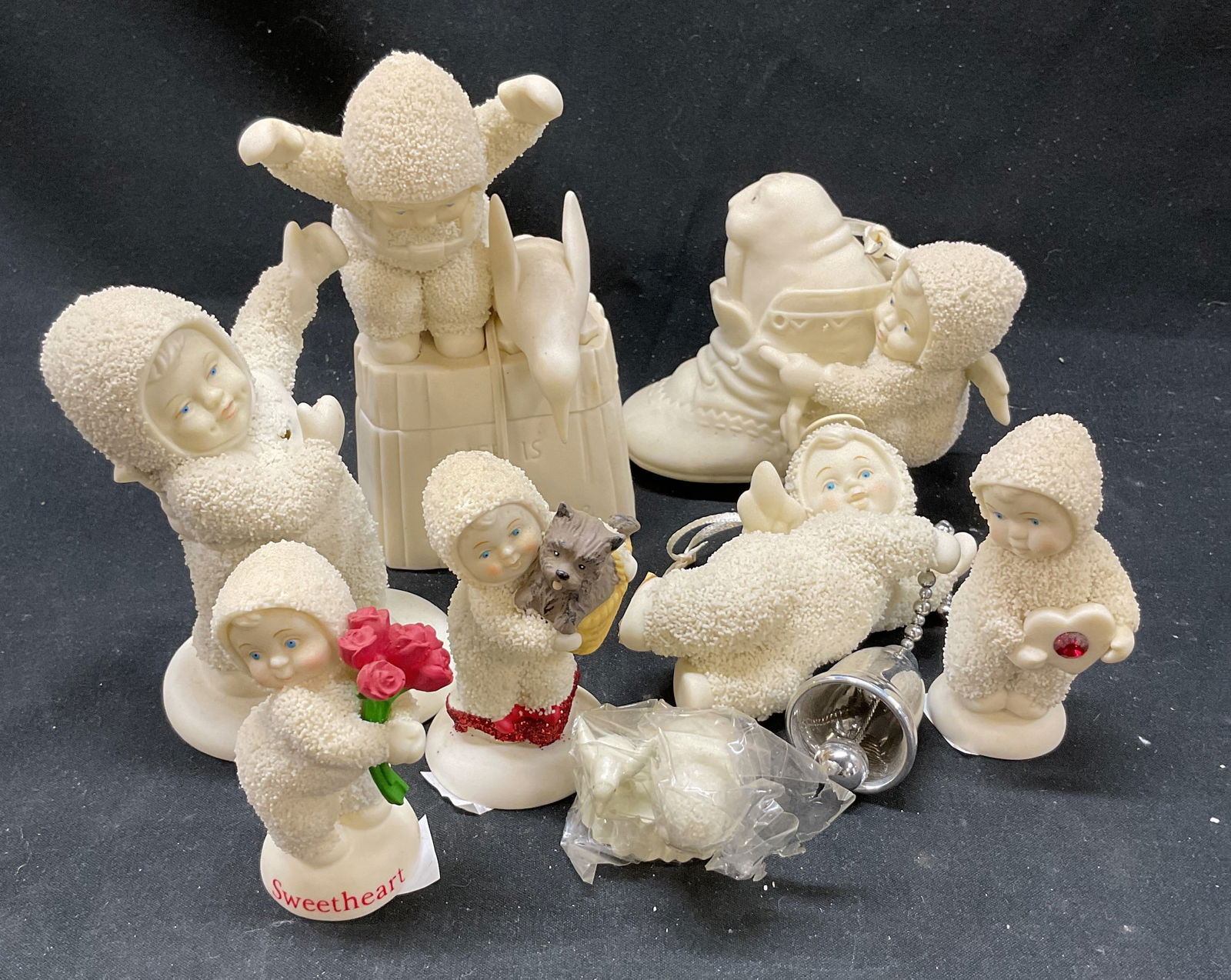 Set 8 Vtg Porcelain Snowbabies Figurines (1 of 6)