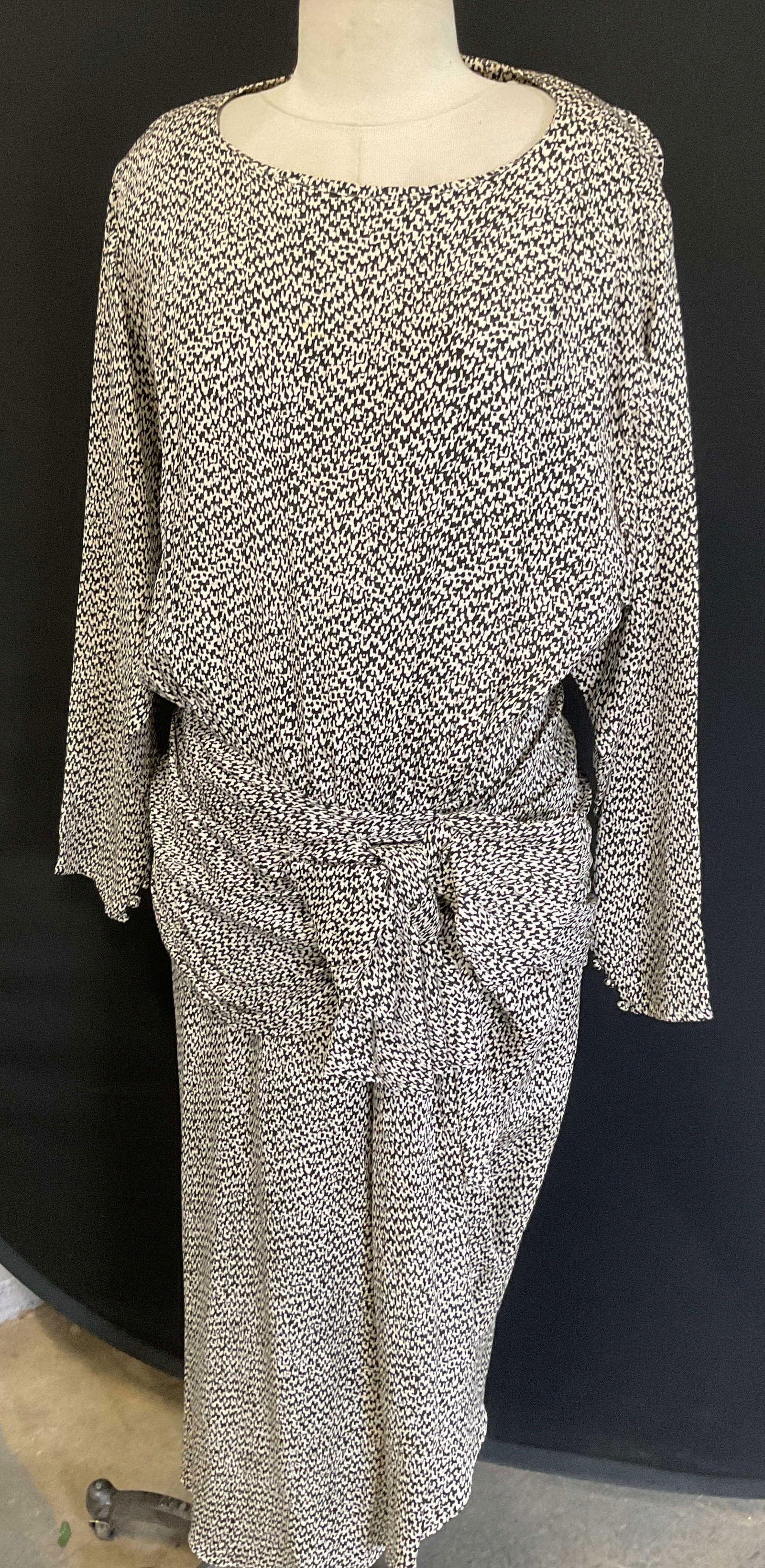 Francesca of Damon Black & White Silk Dress (1 of 6)