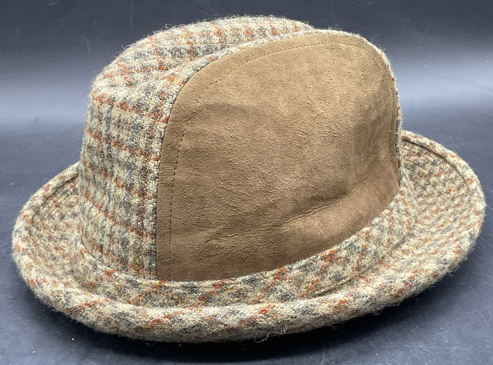 KANGOL DESIGN Vintage Plaid Pattern Fedora Hat (1 of 9)