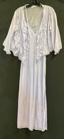 NAN FLOWER Vintage Lilac Night Cape & Slip