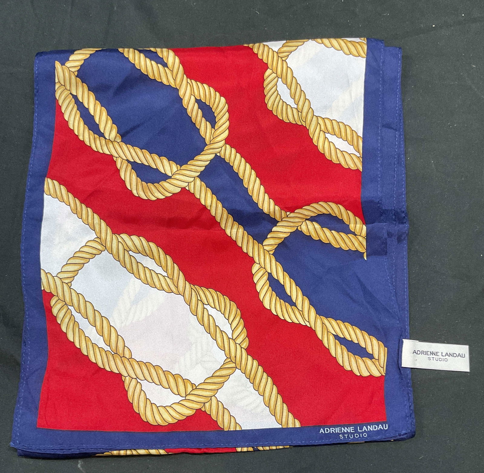 Adrienne Landau Red White & Blue Silk Knot Scarf (1 of 6)