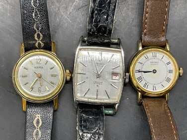 Lot 3 ROAMER & SEIKO Vintage Wristwatches