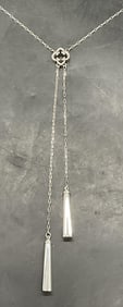 Trademarked Metal Dangling Pendant Necklace